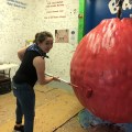 me painting the large&nbsp;ball