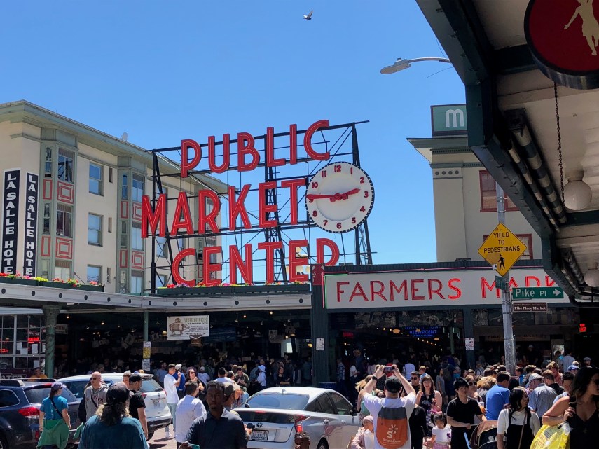 public market center sign